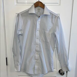 Men's Brooks Brothers White Checkered Shirt